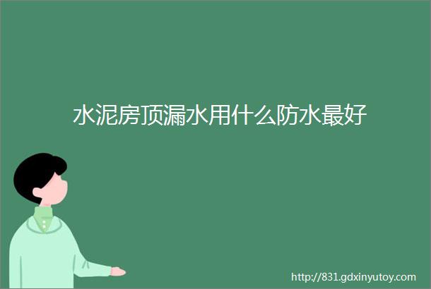 水泥房顶漏水用什么防水最好